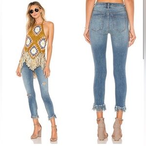Free People Great Heights Frayed Skinny Jean size 25